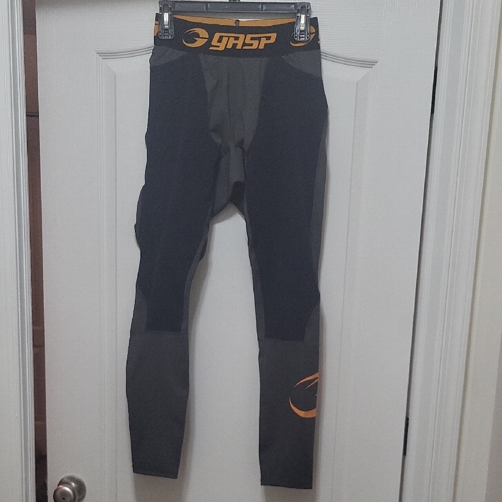 GASP Black and Orange Iron Tights